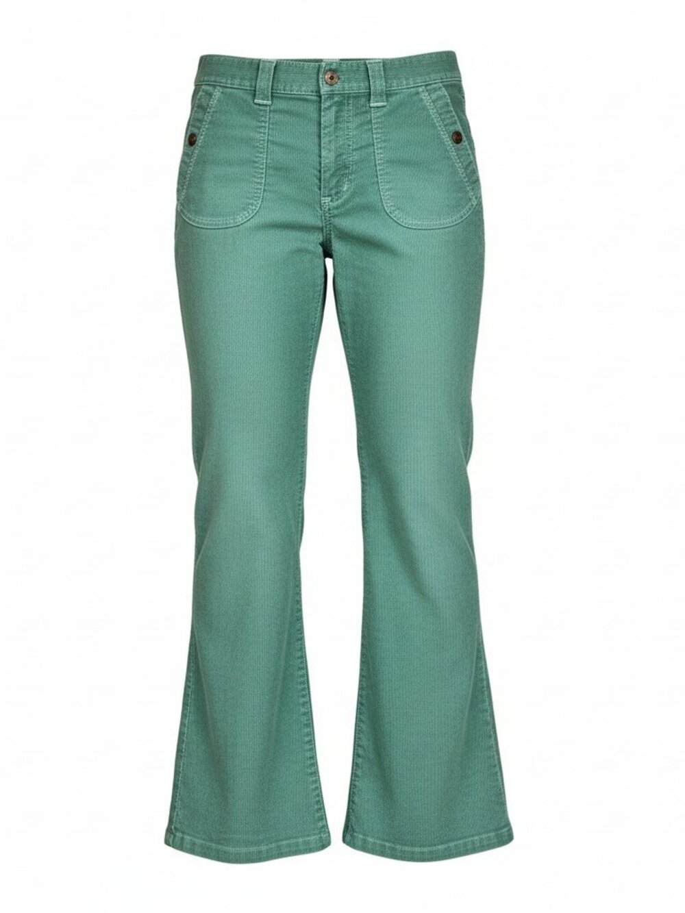 Abercrombie Fitch H Teal Stretch Flare Leg Corduroy Pants